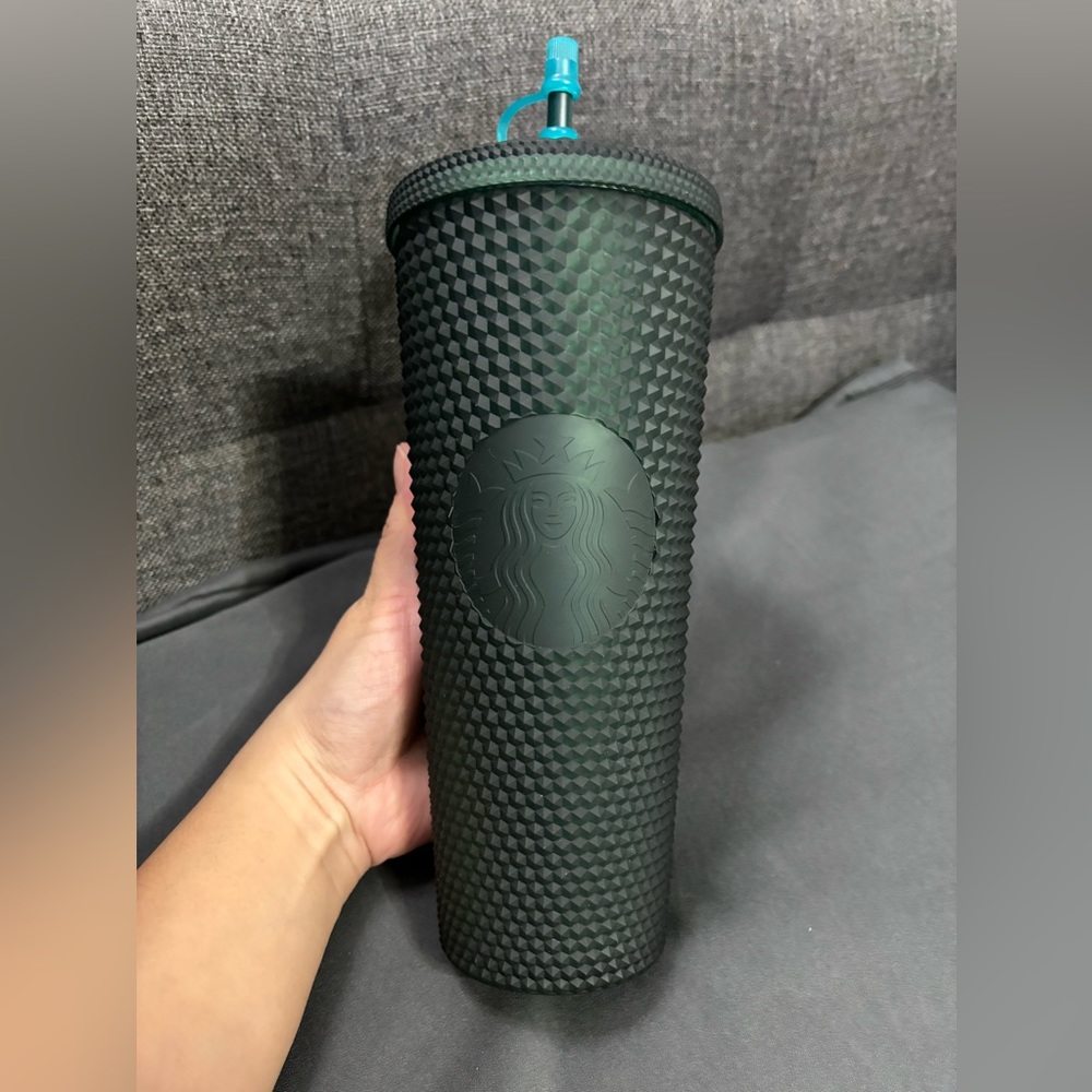 Starbucks Dark Green Matte Studded Tumbler